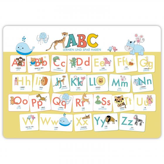 Cover-Bild Hochwertiges ABC-Mini-Lernposter der Tiere (32,4 x 45,8 cm): Stabiler Karton, folienbeschichtet, abwischbar.