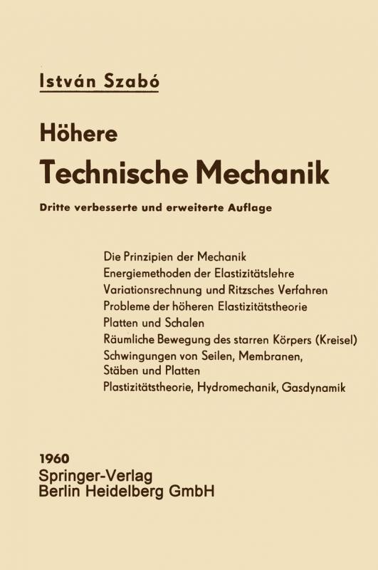 Cover-Bild Höhere Technische Mechanik