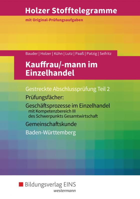Cover-Bild Holzer Stofftelegramme Baden-Württemberg – Kauffrau/-mann im Einzelhandel