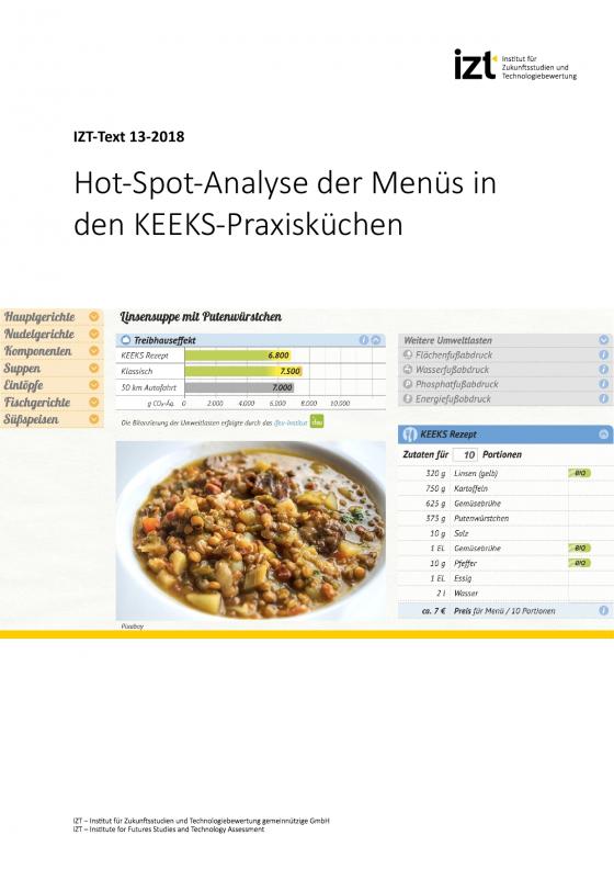 Cover-Bild Hot-Spot-Analyse der Menüs in den KEEKS-Praxisküchen