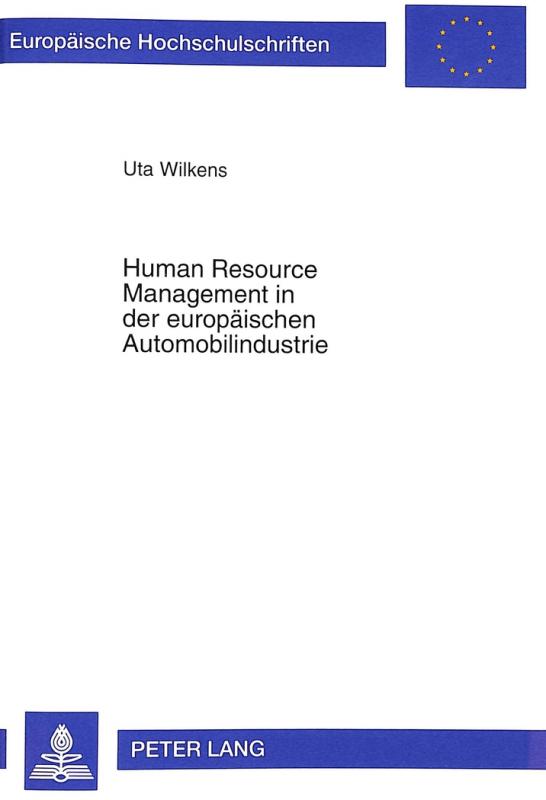 Cover-Bild Human Resource Management in der europäischen Automobilindustrie