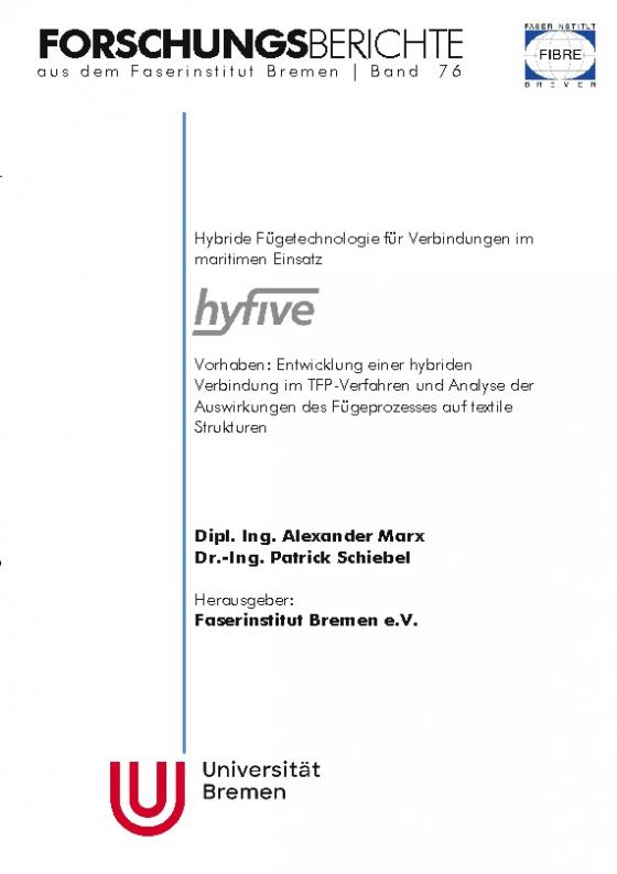 Cover-Bild Hybride Fügetechnologie für Verbindungen im maritimen Einsatz hyfive