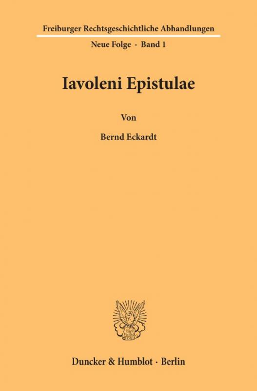 Cover-Bild Iavoleni Epistulae.