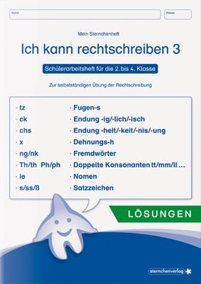 Cover-Bild Ich kann rechtschreiben 3 - Lösungen - Schülerarbeitsheft für die 2. bis 4. Klasse