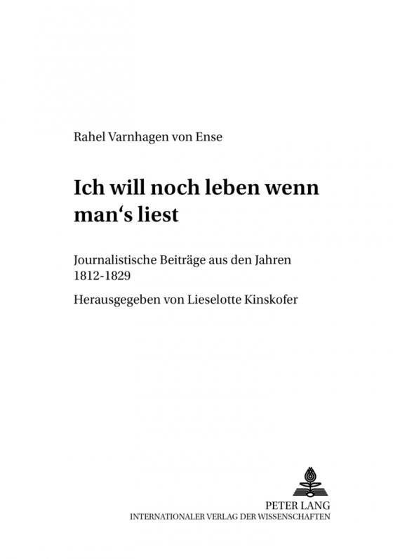 Cover-Bild «Ich will noch leben, wenn man’s liest»