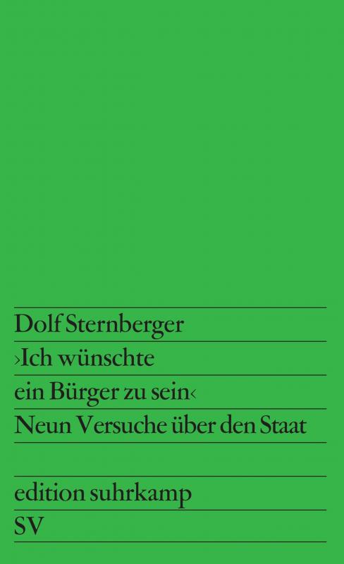 Cover-Bild ›Ich wünschte ein Bürger zu sein‹