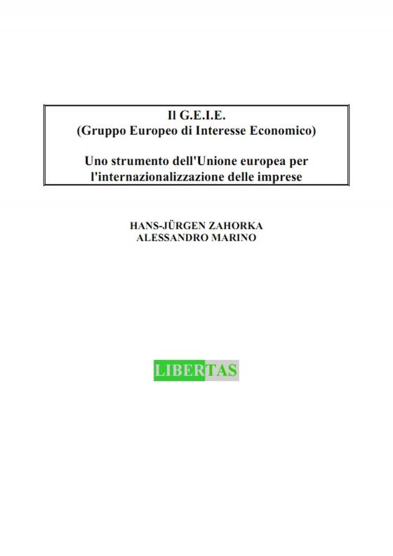 Cover-Bild Il G.E.I.E. (Gruppo Europeo di Interesse Economico)