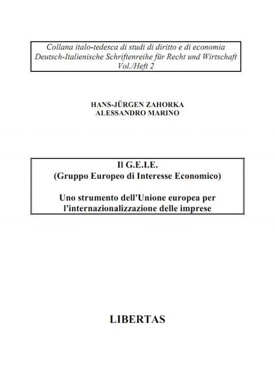 Cover-Bild Il G.E.I.E. (Gruppo Europeo di Interesse Economico)