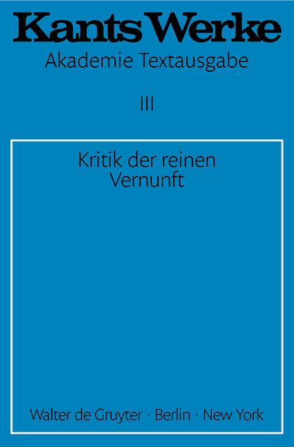 Cover-Bild Immanuel Kant: Werke / Kritik der reinen Vernunft
