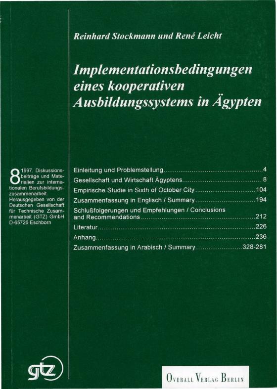 Cover-Bild Implementationsbedingungen eines kooperativen Ausbildungssystems in Ägypten