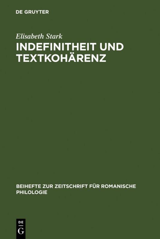 Cover-Bild Indefinitheit und Textkohärenz