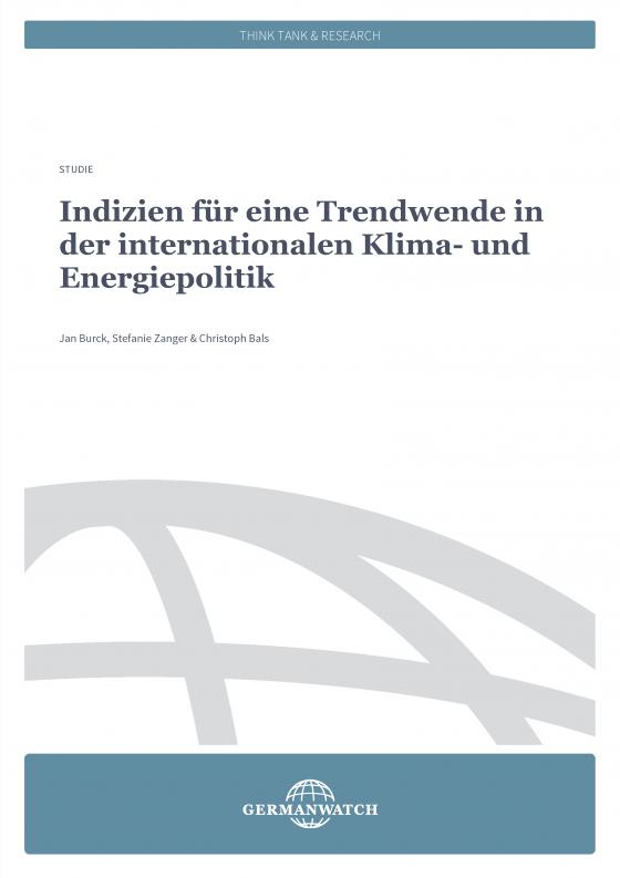 Cover-Bild Indizien für eine Trendwende in der internationalen Klima- und Energiepolitik