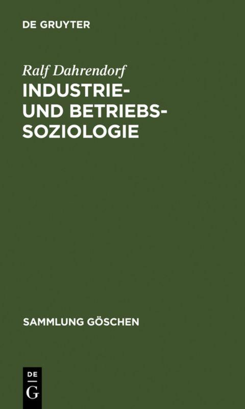 Cover-Bild Industrie- und Betriebssoziologie