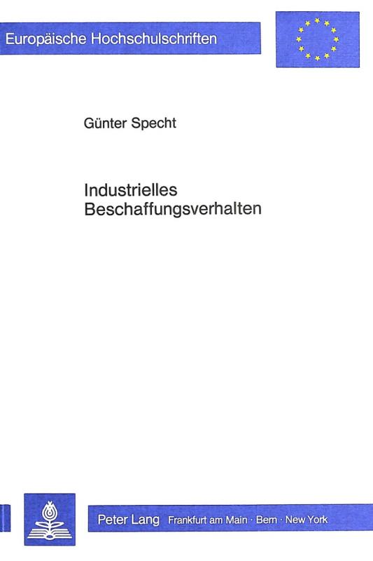 Cover-Bild Industrielles Beschaffungsverhalten