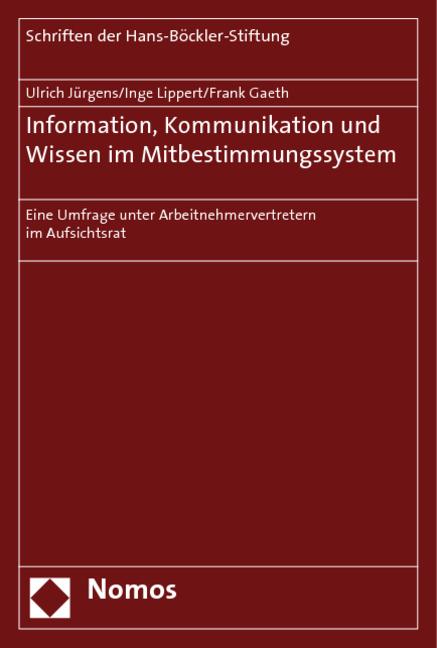Cover-Bild Information, Kommunikation und Wissen im Mitbestimmungssystem