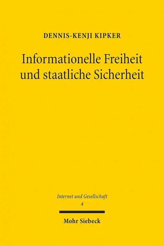 Cover-Bild Informationelle Freiheit und staatliche Sicherheit