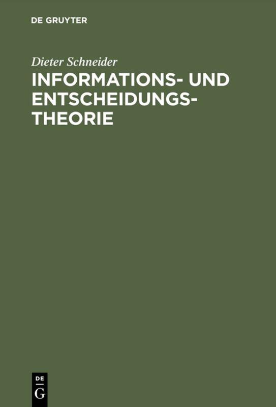 Cover-Bild Informations- und Entscheidungstheorie
