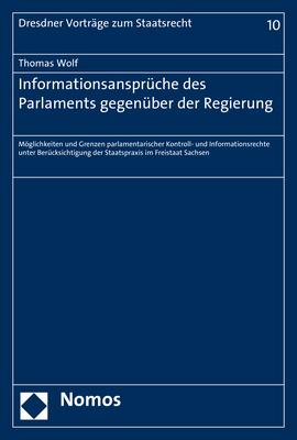 Cover-Bild Informationsansprüche des Parlaments gegenüber der Regierung