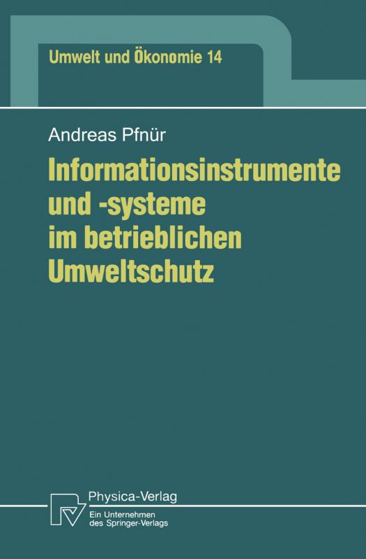Cover-Bild Informationsinstrumente und -systeme im betrieblichen Umweltschutz