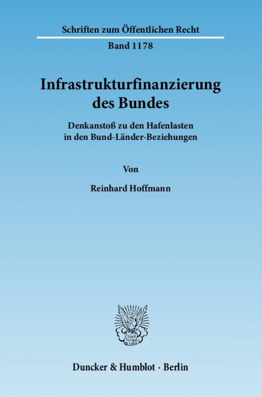 Cover-Bild Infrastrukturfinanzierung des Bundes.