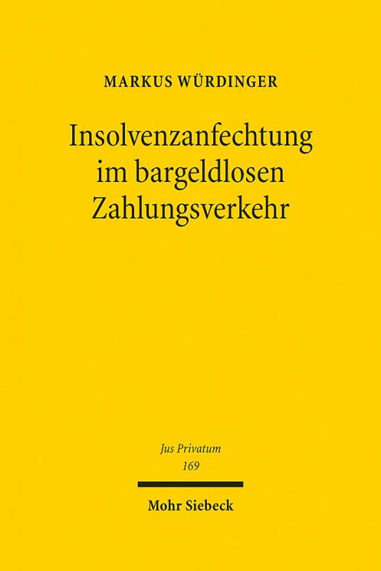 Cover-Bild Insolvenzanfechtung im bargeldlosen Zahlungsverkehr