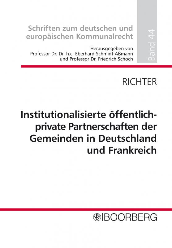 Cover-Bild Institutionalisierte öffentlich-private Partnerschaften der Gemeinden in Deutschland und Frankreich