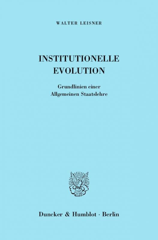 Cover-Bild Institutionelle Evolution.