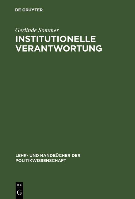 Cover-Bild Institutionelle Verantwortung
