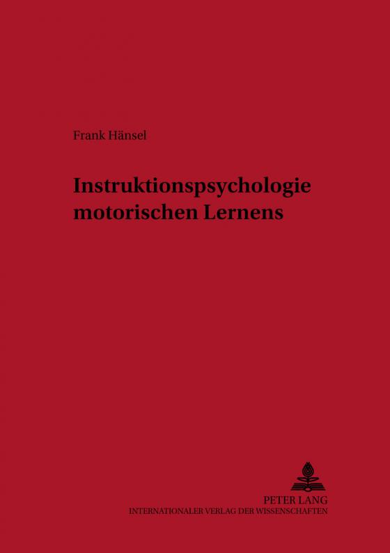 Cover-Bild Instruktionspsychologie motorischen Lernens