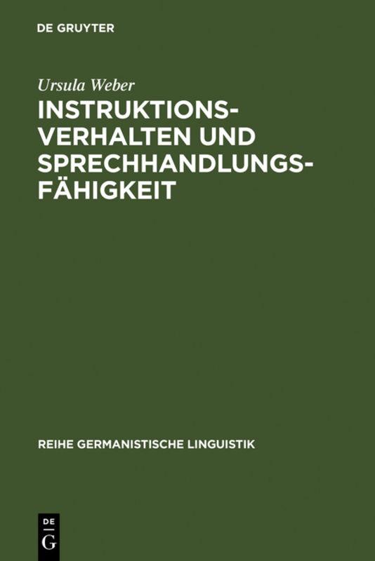 Cover-Bild Instruktionsverhalten und Sprechhandlungsfähigkeit