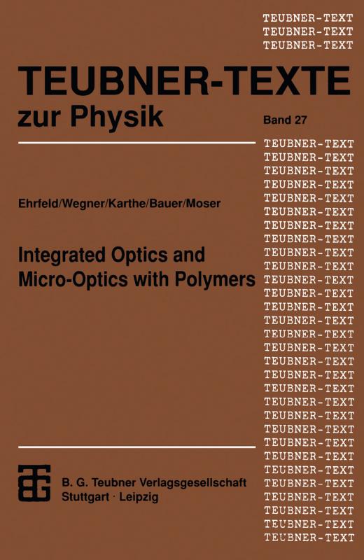 Cover-Bild Integrated Optics and Micro-Optics with Polymers