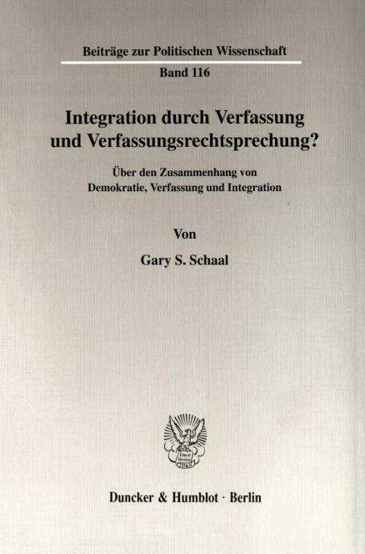 Cover-Bild Integration durch Verfassung und Verfassungsrechtsprechung?