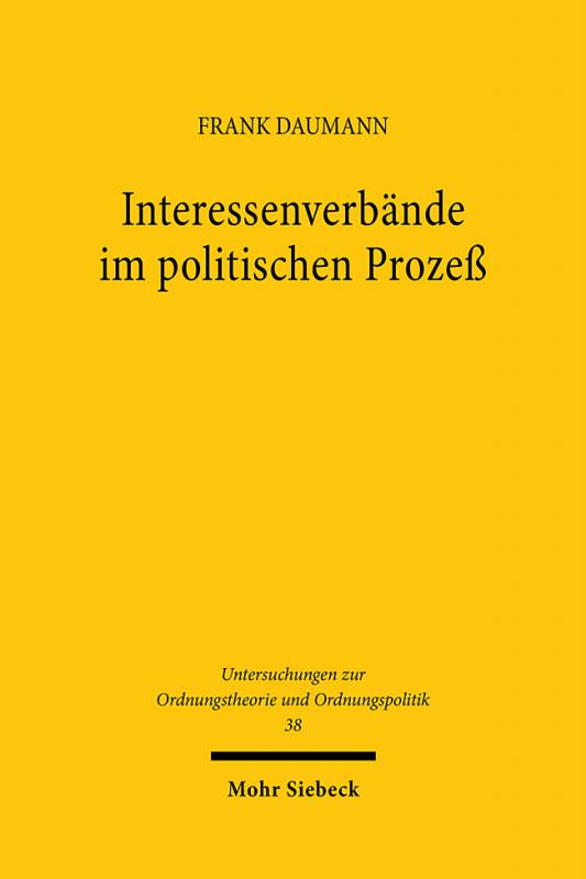 Cover-Bild Interessenverbände im politischen Prozeß