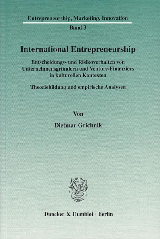 Cover-Bild International Entrepreneurship.