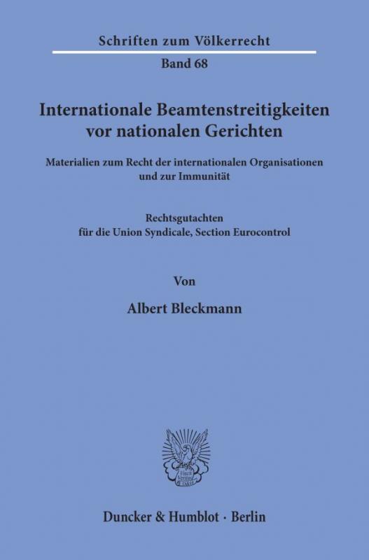 Cover-Bild Internationale Beamtenstreitigkeiten vor nationalen Gerichten.