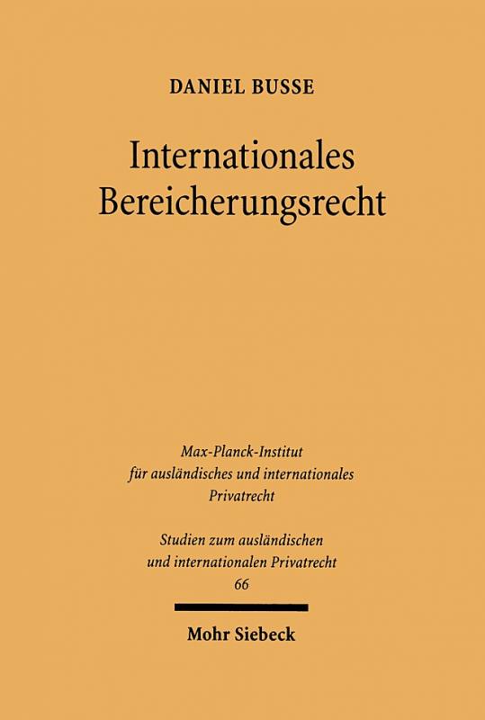 Cover-Bild Internationales Bereicherungsrecht