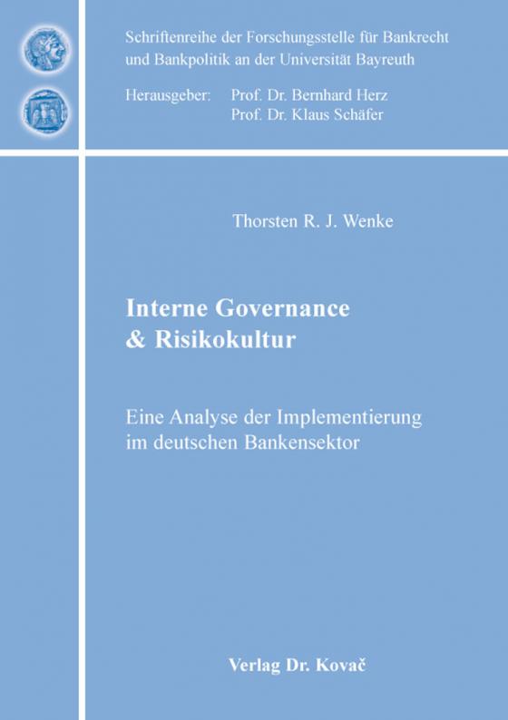 Cover-Bild Interne Governance & Risikokultur