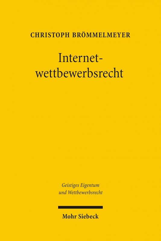 Cover-Bild Internetwettbewerbsrecht