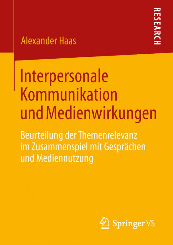 Cover-Bild Interpersonale Kommunikation und Medienwirkungen