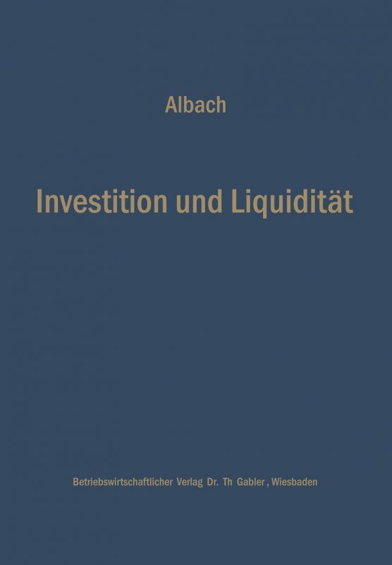 Cover-Bild Investition und Liquidität