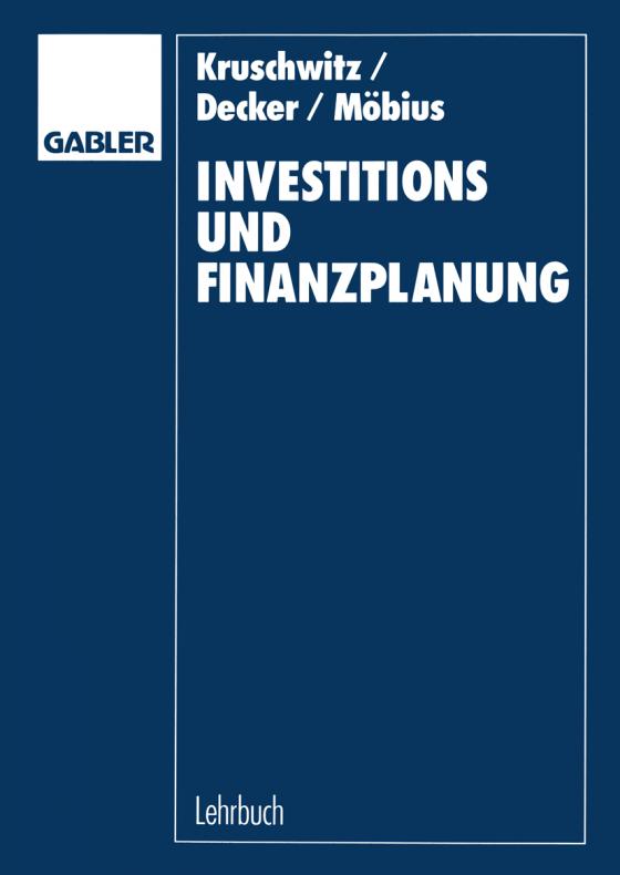 Cover-Bild Investitions- und Finanzplanung