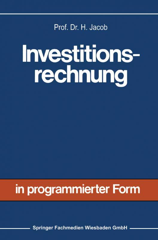 Cover-Bild Investitionsrechnung