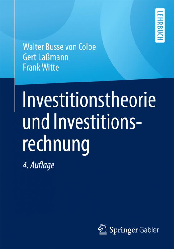 Cover-Bild Investitionstheorie und Investitionsrechnung