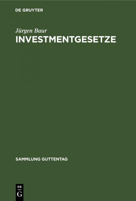 Cover-Bild Investmentgesetze