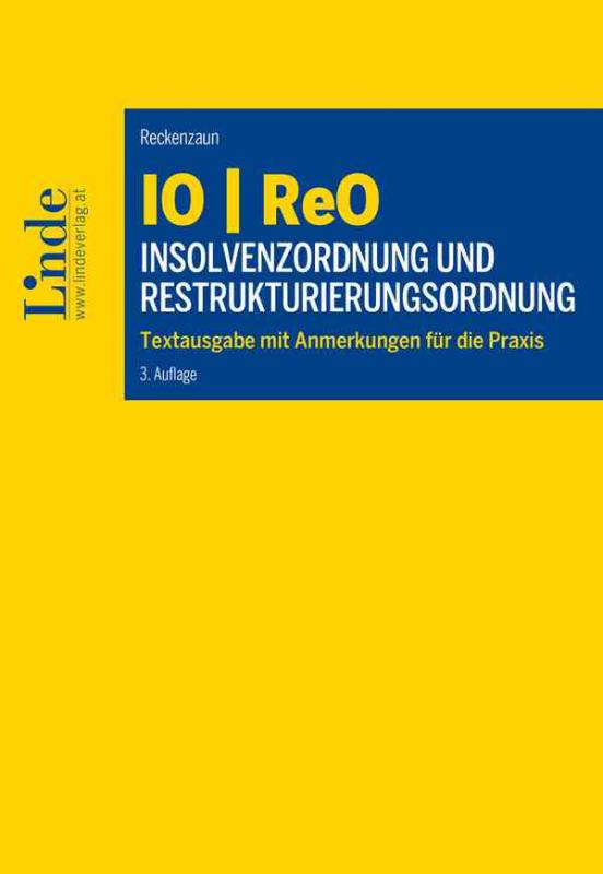 Cover-Bild IO | ReO Insolvenzordnung und Restrukturierungsordnung