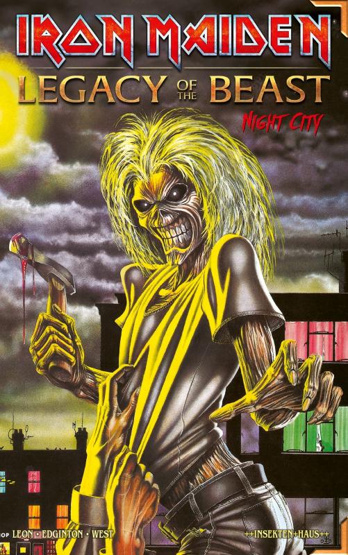 Cover-Bild IRON MAIDEN - Night City (offizelles Comic, lim. Edition, auf Deutsch, Cover 1, identischer Inhalt wie Cover 2)