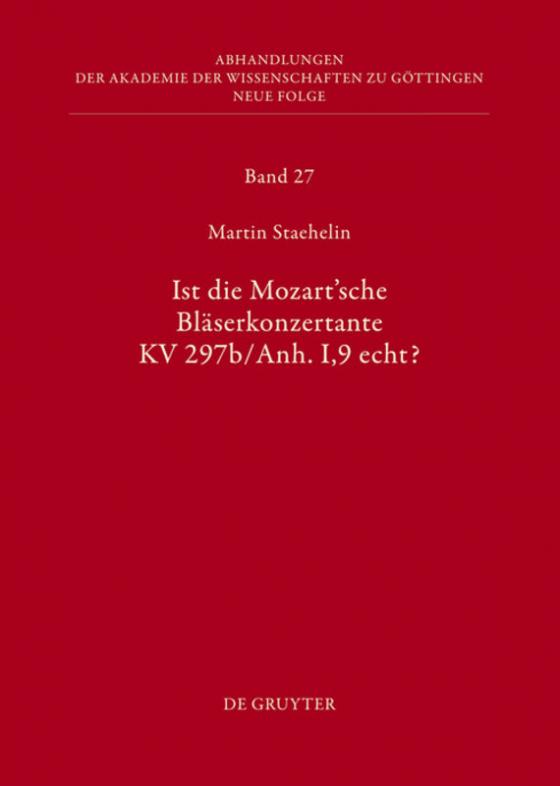 Cover-Bild Ist die sogenannte Mozartsche Bläserkonzertante KV 297b/Anh. I,9 echt?