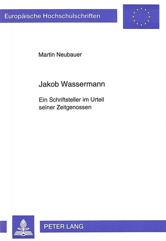 Cover-Bild Jakob Wassermann
