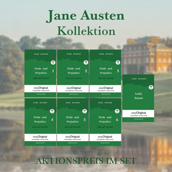 Cover-Bild Jane Austen Kollektion Hardcover (Bücher + 7 MP3 Audio-CDs) - Lesemethode von Ilya Frank - Zweisprachige Ausgabe Englisch-Deutsch