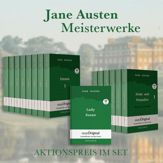 Cover-Bild Jane Austens Meisterwerke (Bücher + 15 MP3 Audio-CDs) - Lesemethode von Ilya Frank - Zweisprachige Ausgabe Englisch-Deutsch